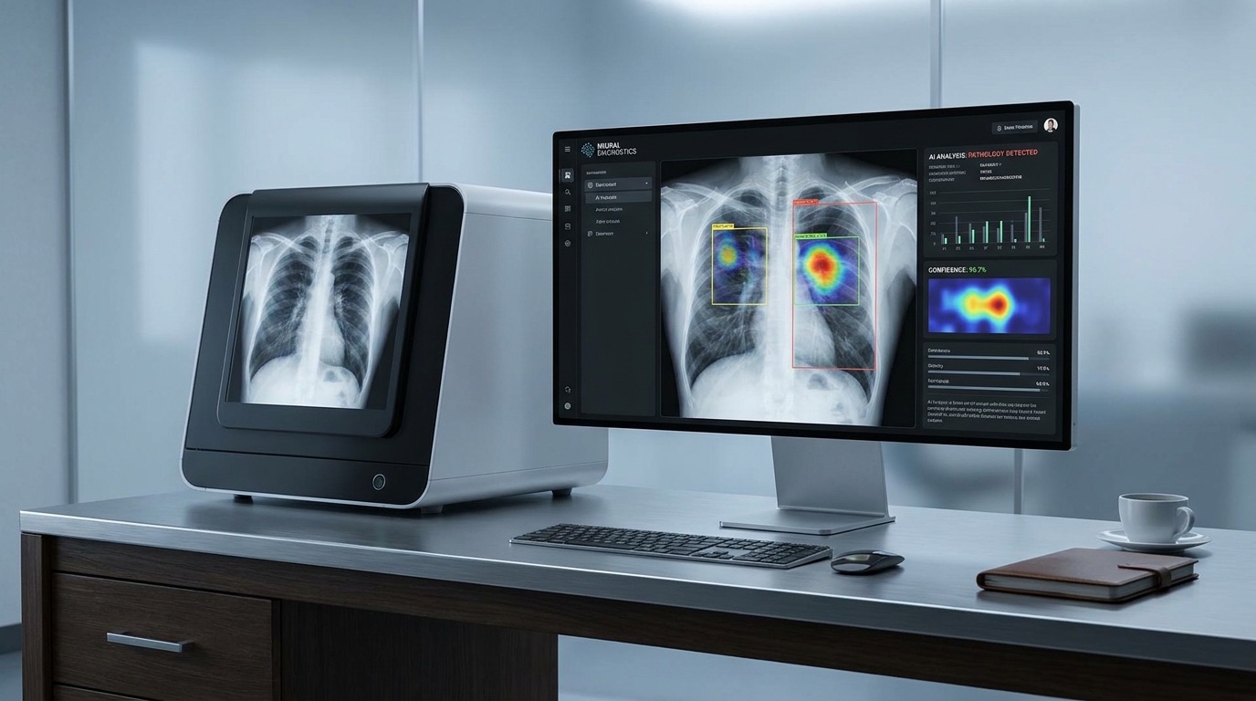 A professional workspace with a desktop scanner and monitor used for computer-vision and imaging pipelines