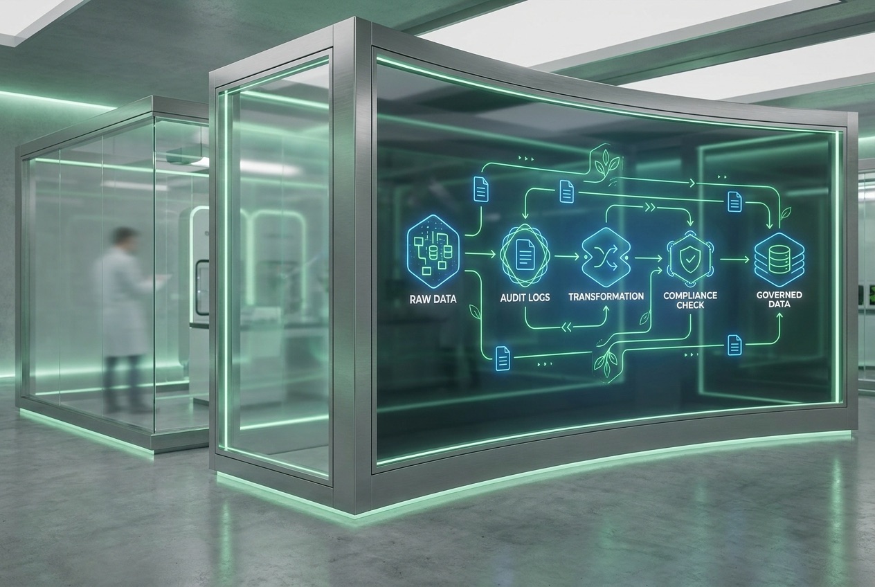 A clean, structured data-engineering pipeline visualization